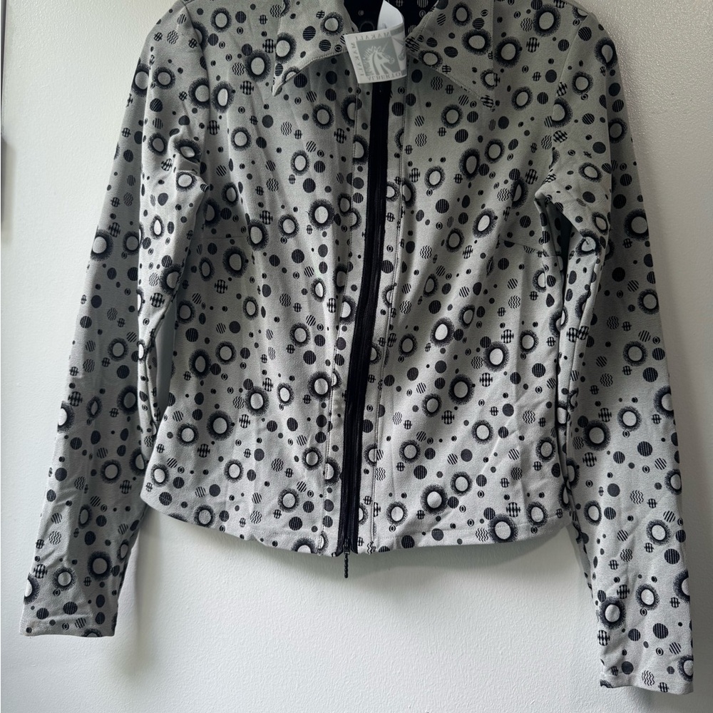 Alberto Makali Gray and Black Full Zipper Shirt - Picture 3 of 10